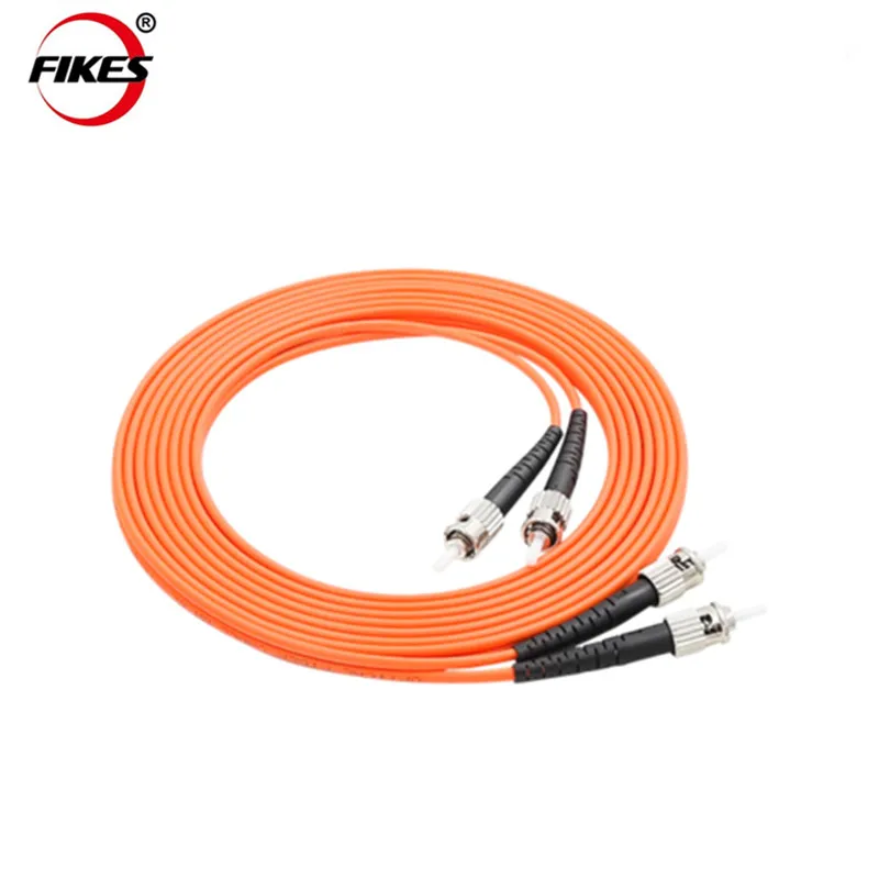 

5m length ST to ST Duplex Multimode Fiber Patch Cord Orange Jumper Cable 2.0mm