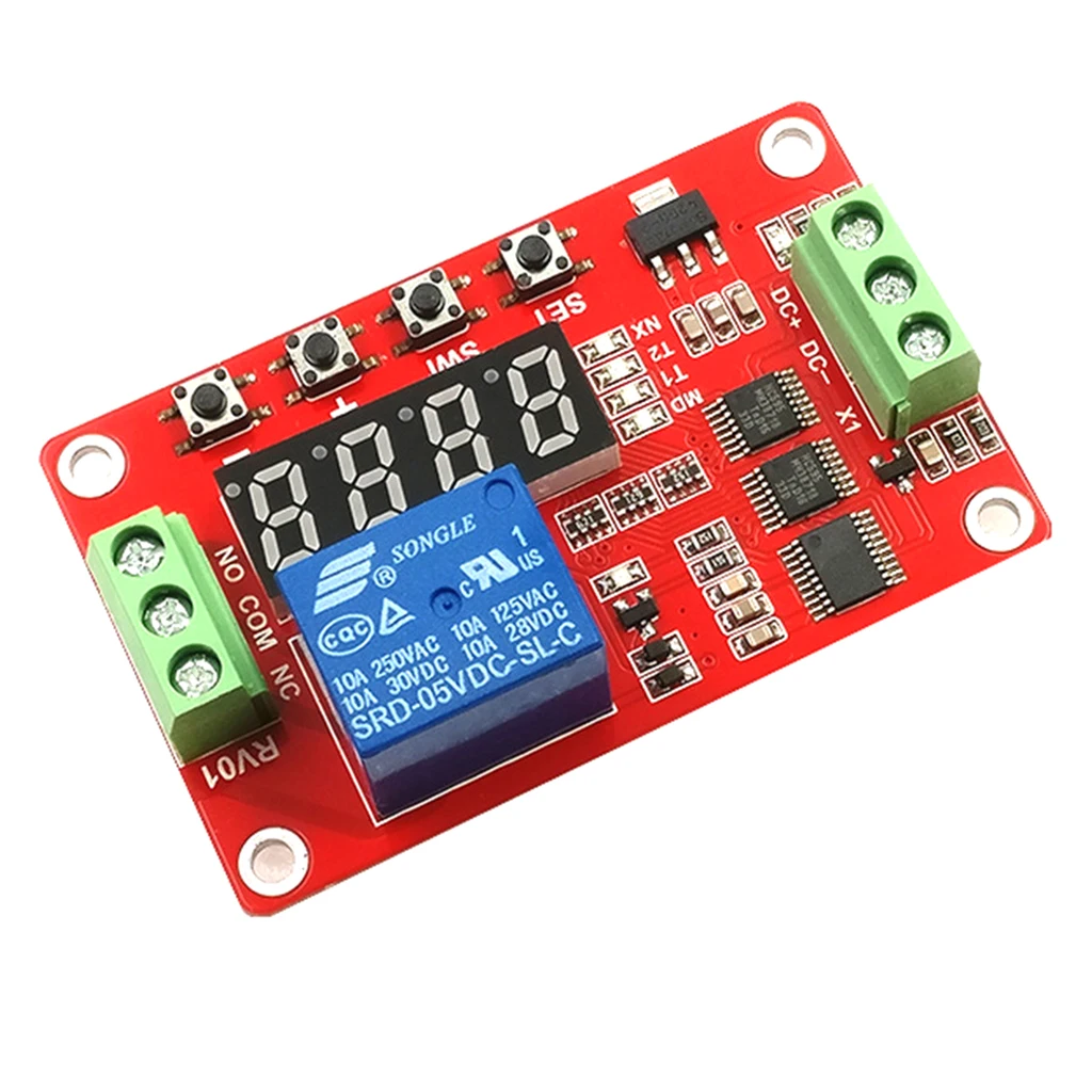 DC 5v/12v/24v DC Multifunction Self-lock Relay, PLC Cycle Timer Module - Delay Time Switch