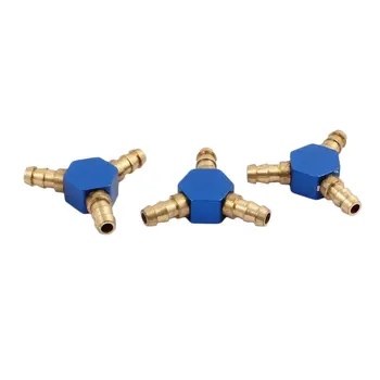 

uxcell 3mm Male Thread 3 Way Air Joint 8mm Connectors Tube Length Blue 3pcs