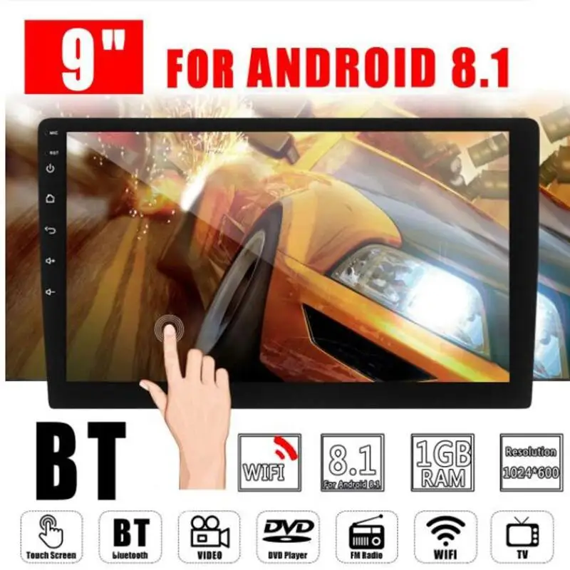 

9 INCH Android 8.1 GPS Navigation Autoradio Multimedia DVD Player Bluetooth WIFI MirrorLink OBD2 Universal 2Din Car Radio for An
