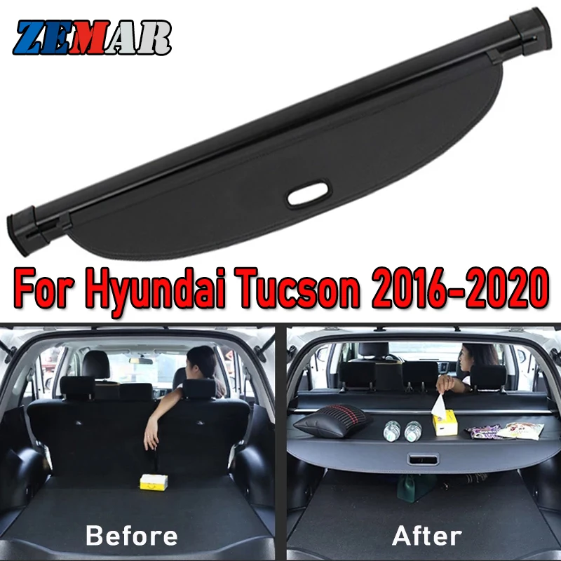 Couvercle D'étagère De Colis De Coffre Pour Hyundai Tucson 2020 2019 2018  2017 2016, 1 Ensemble, Supports Arrière Rétractables, Rideau D'espacement,  Accessoires Automobiles - Porte-bagages Arrière Et Accessoires - AliExpress