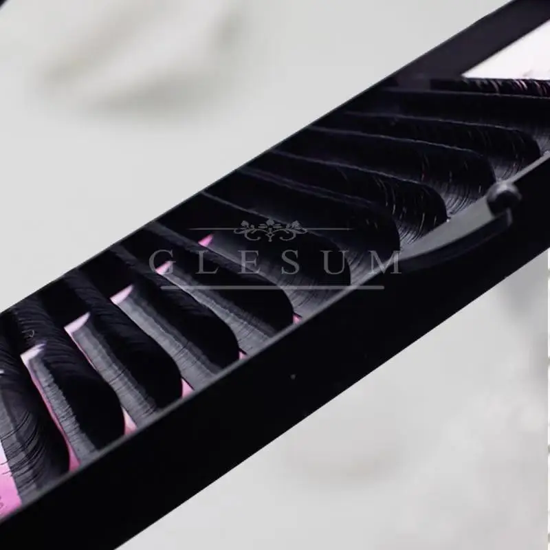 GLESUM 10 Trays Eyelash Extensions Of Blooming Fans Set 0 05 0 07 Mixed Length Of 2