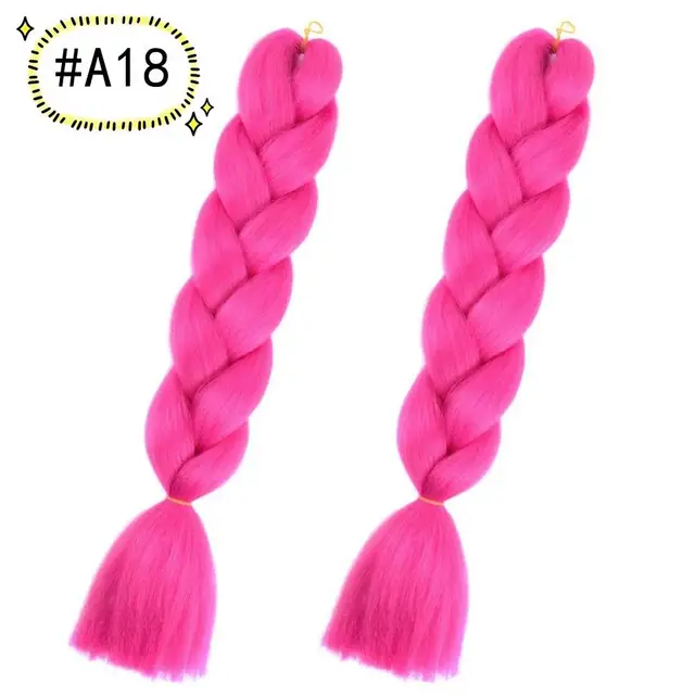 Jumbo Braiding Hair Extensions Kanekalon Braiding Hair 24 Inch Ombre Multiple Tone Colored Synthetic Hair for Women A18