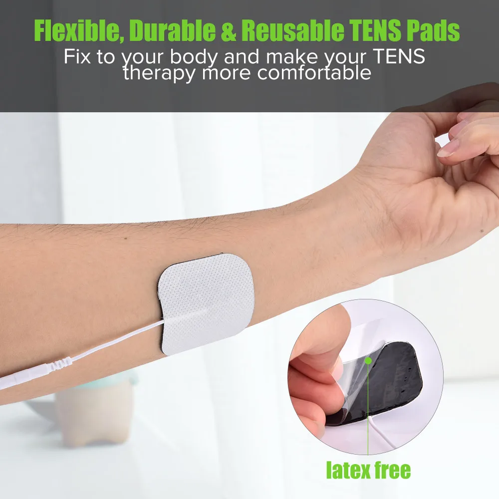 100P/50P 4x4cm Muscle Stimulator Electrode Pads Non-woven Fabric Self Adhesive Replacement Pads for Tens Digital Machine 4