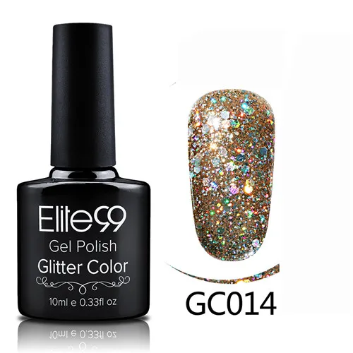 GC014 Elite99 гибридные Лаки гель лак для ногтей набор Гель-лак с блестками Живопись ногтей искусство поли УФ гель лак Топ базовый праймер для маникюра - Color: GC014