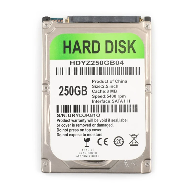 2.5 Inch HDD SATA USB Adapter Cable 80/120/160/250/320/500GB for PC Laptop Internal Mechanical Hard Drive Disk