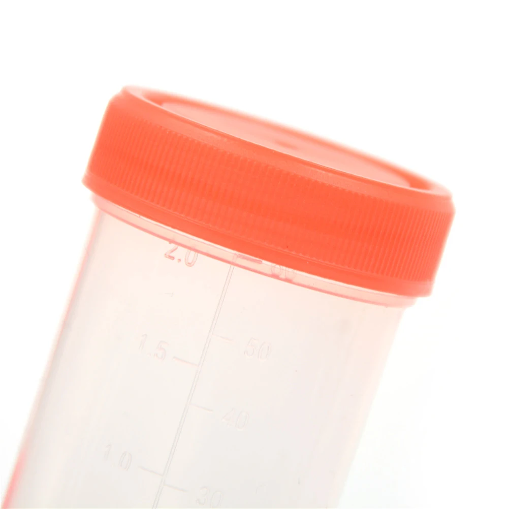 10pcs Hospital 60mL Urine Collection Sample Cup Specimen Bottle Physical Test Plastic Cup Container For Medical Use urine collection cup