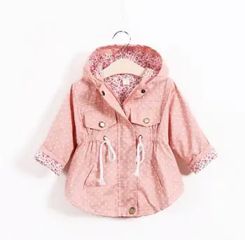 

2019 girls coat the spring and autumn period and the han edition long-sleeved batwing coat dust coat jackets, children's clothes