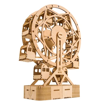 

129Pcs DIY 3D Ferris Wheel Puzzle Wooden Model Building Kit Assembly Ferris Wheel Toy Model Building Kits