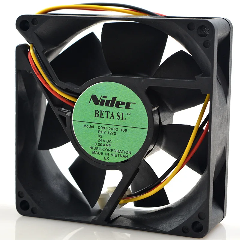 Оригинальный для NIDEC D08T 24TG 10B DC 24V 0.09A 80258 см 3 провода Вентилятор