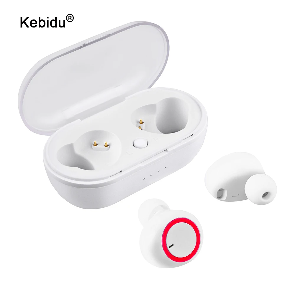 Kebidu Беспроводной наушники вкладыши TWS Bluetooth 5 0 стерео для бега спортивные