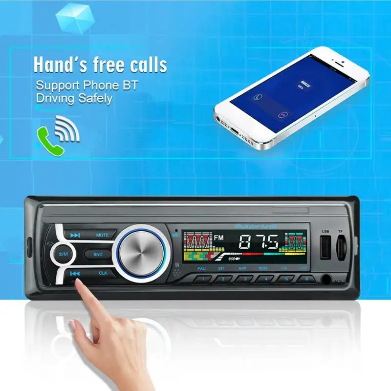Автомобильный стерео аудио Универсальный 1 Din USB RM-JQ1784C fm-радио Bluetooth Hands-free В-Dash головное устройство MP3 музыкальный плеер