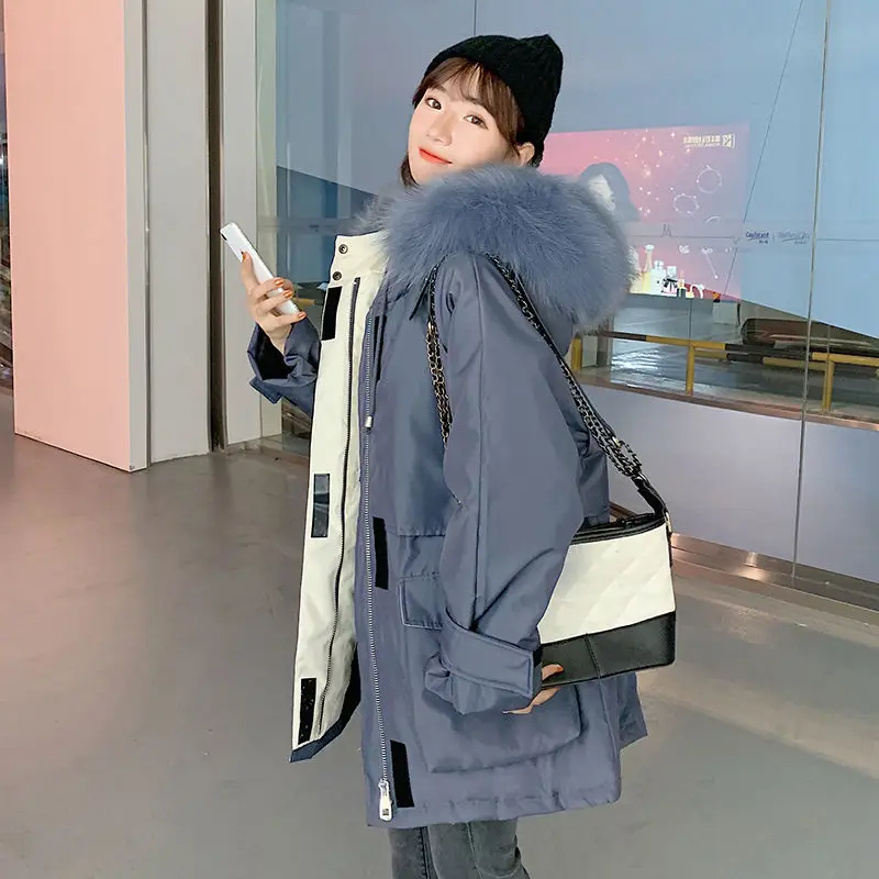 

Women's mid-length bread jacket Parker quilted jacket 2020 winter loose and thick down jacket women