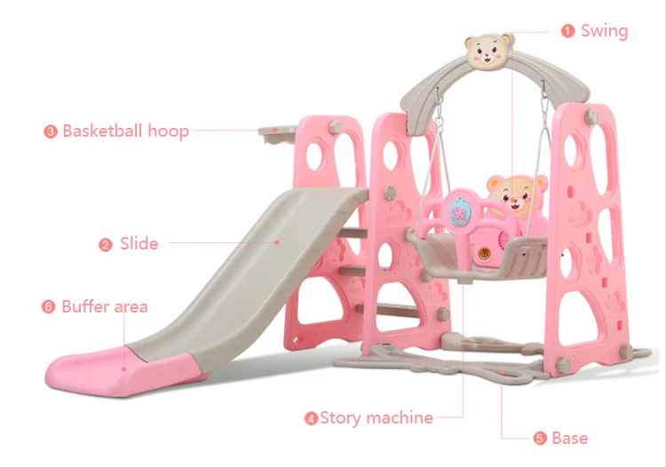 Детская горка для помещений, многофункциональная горка, корзина, качели, комбинация, маленький парк развлечений, детская музыкальная обучающая машина, игрушки