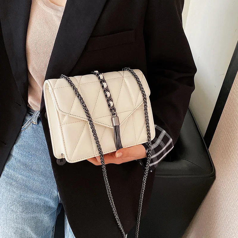 

Autumn And Winter Small Bag Women's 2019 New Style Fashion Korean-style Versatile Textured Bag with Chain Shoulder Bag Fashion T