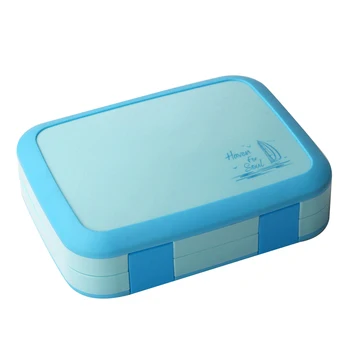 

Container Rectangular Lunch Box Children Bento Kids Clamshell Kitchen School Multiple Grids Food Storage Portable Dinnerware