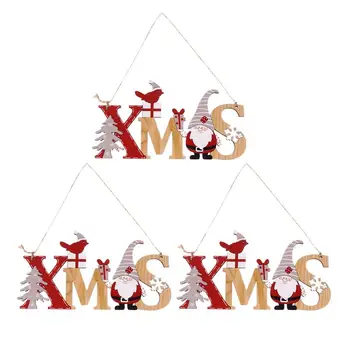 

3pcs Christmas Door Hanging Boards Festive Fashionable Hanging Board Hanging Sign Xmas Decor for Party Office