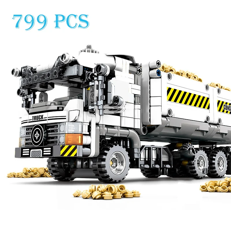

799Pcs City Construction Engineering Truck Earth Moving Vehicle Model Building Blocks Compatible Legoes Technic Toys Kid Gift