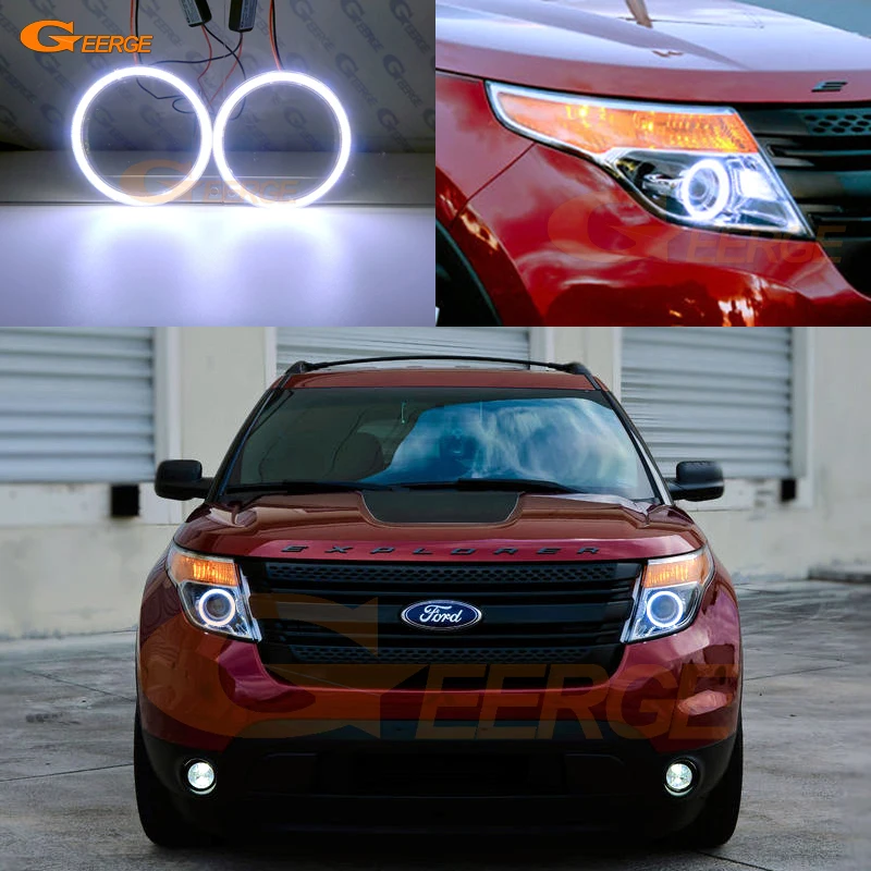 

For Ford Explorer 2011 2012 2013 2014 2015 Excellent Ultra bright COB led angel eyes kit halo rings