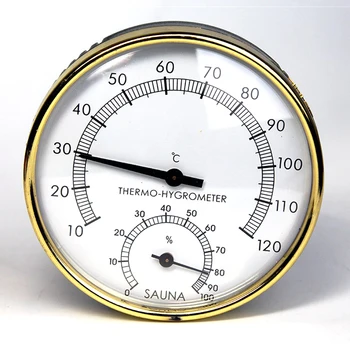 

10cm 2 In 1 Hot Tub Professional Heat Resistant Sauna Thermometer Bathroom Accessories Measuring Small Round Digital Hygrometer