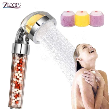 

Zloog Bathroom Aroma Filter Shower Head Vitamin/Lemon/Lavender/Rose/Jasmine Fragrance High Pressure Saving Water Bath Shower