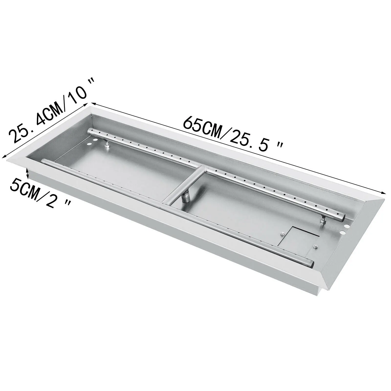 Built-in Fire Pit Pan with H-Burner