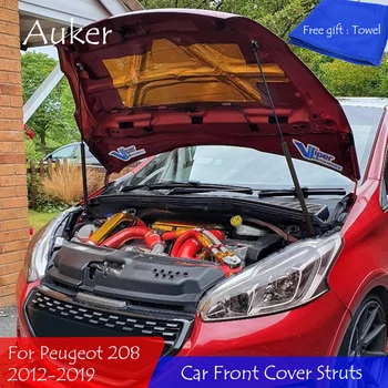 

for Peugeot 208 2012-2019 Car Hood Cover Lifting Support Spring Shock Bracket Damper Strut Bar Hydraulic Rod 2pcs Styling