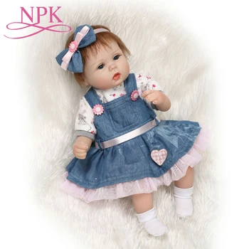 

Baby Girls Christmas Gifts New 40CM Silicone Doll Reborn Baby Kids Toys Girls Boneca Gift Bebes Reborn Dolls Brinquedos Dolls