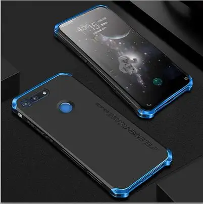 Металлический корпус для телефона huawei honor V20 тонкий жесткий алюминиевый Гибридный корпус для huawei honor V 20 чехол honor v20 - Цвет: Black Blue