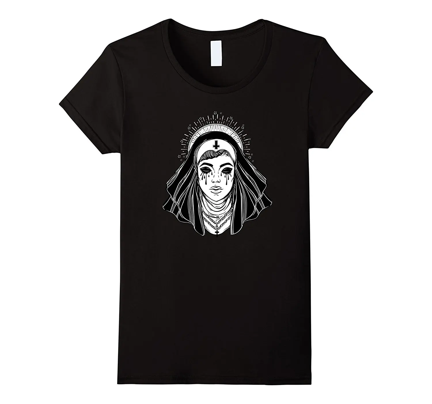 2019 Fashion Hot sale Black Religion Goth Sister TShirt - Evil Cross Tattoo Tee shirt |