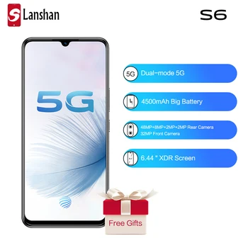 

Original Exynos 980 Dual-Mode 5G vivo S6 Mobile Phone 6.44‘’ Water-Drop Screen 48MP Quad Rear Camera 4500mAh Face ID Celular
