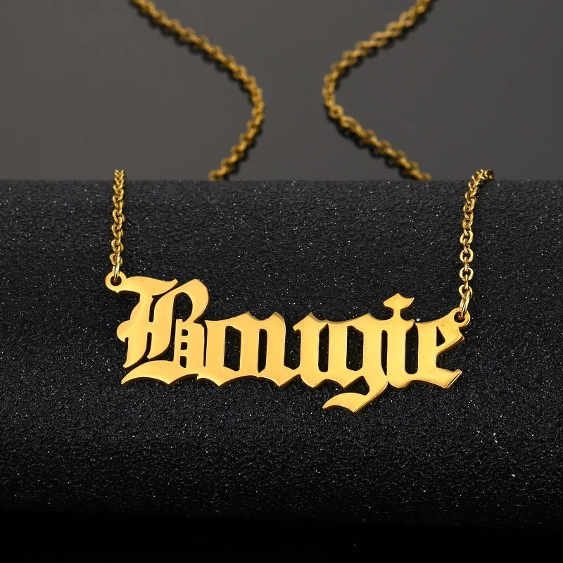 Ожерелье с именем на заказ цепочка из нержавеющей стали персонализированная