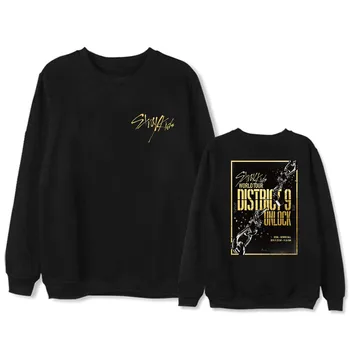 

Kpop Stray Kids Same Cotton Hoody World Tour District 9 Unlock O Neck Hoodies Long Sleeve Fleece Thicken Autumn Winter Clothes