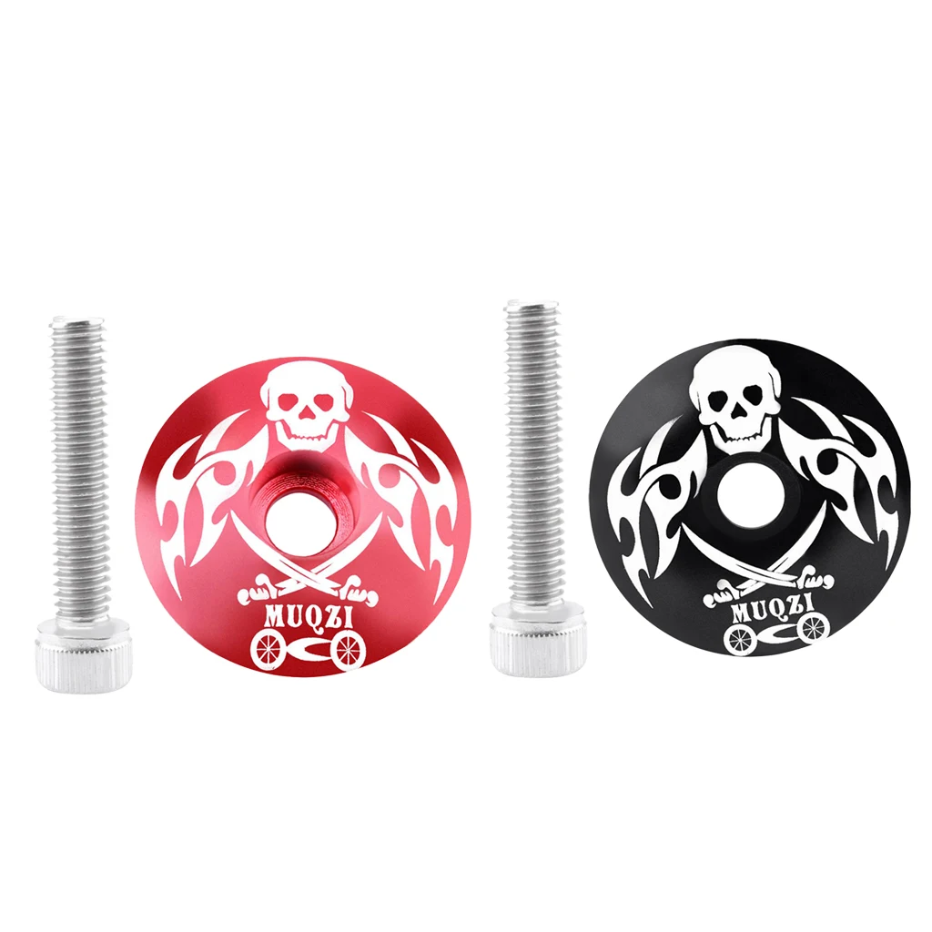 2Pcs MTB BMX Fixed Gear/Folding Bike Stem Top Cap Aluminum Alloy Bike Road Bicycle Headset Cover
