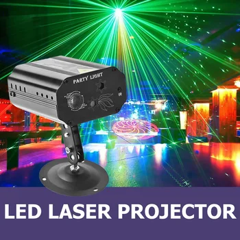 

Practical LED Laser Projector Strobe Light Multi-functional Durable Stage Effect Remote Control DJ Disco Bar Lamp High Quality