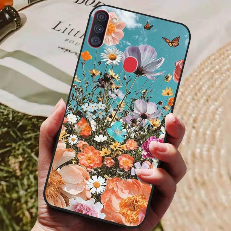 Sleek Black Silicone Back Cover with Soft Bumper