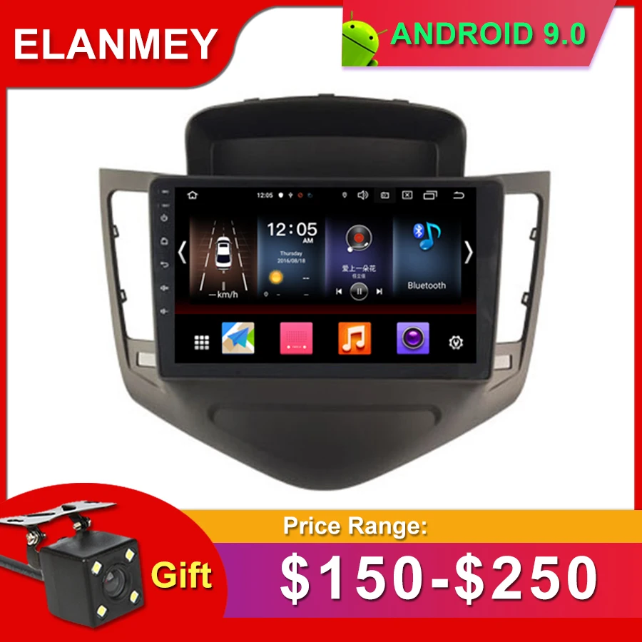 Подарочная камера Автомагнитола для Chevrolet CRUZE 2008-2011 Android 9,0 gps навигация Bluetooth Сенсорный экран автомобильный аудио Стере мультимедиа