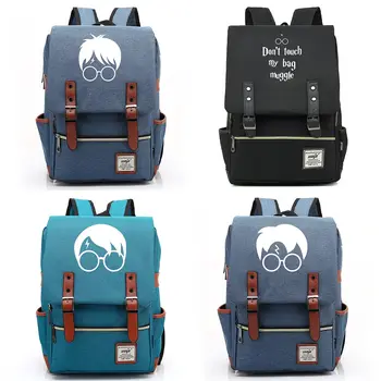 

B0323 Fashion Magic School Snake Lion Eagle Buckle Children School bag Teenagers Student Schoolbags Women Bagpack Men Backpack