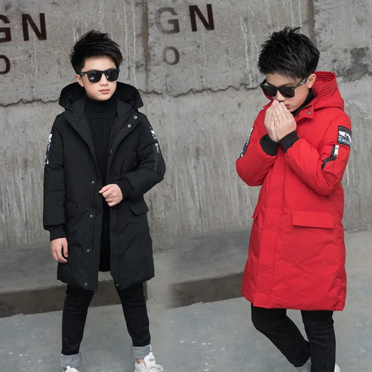 

2019 New Style Children Thick Hand Cotton of Cotton-padded Jacket BOY'S Winter X-long Korean-style Big Boy down Jacket Cotton-pa