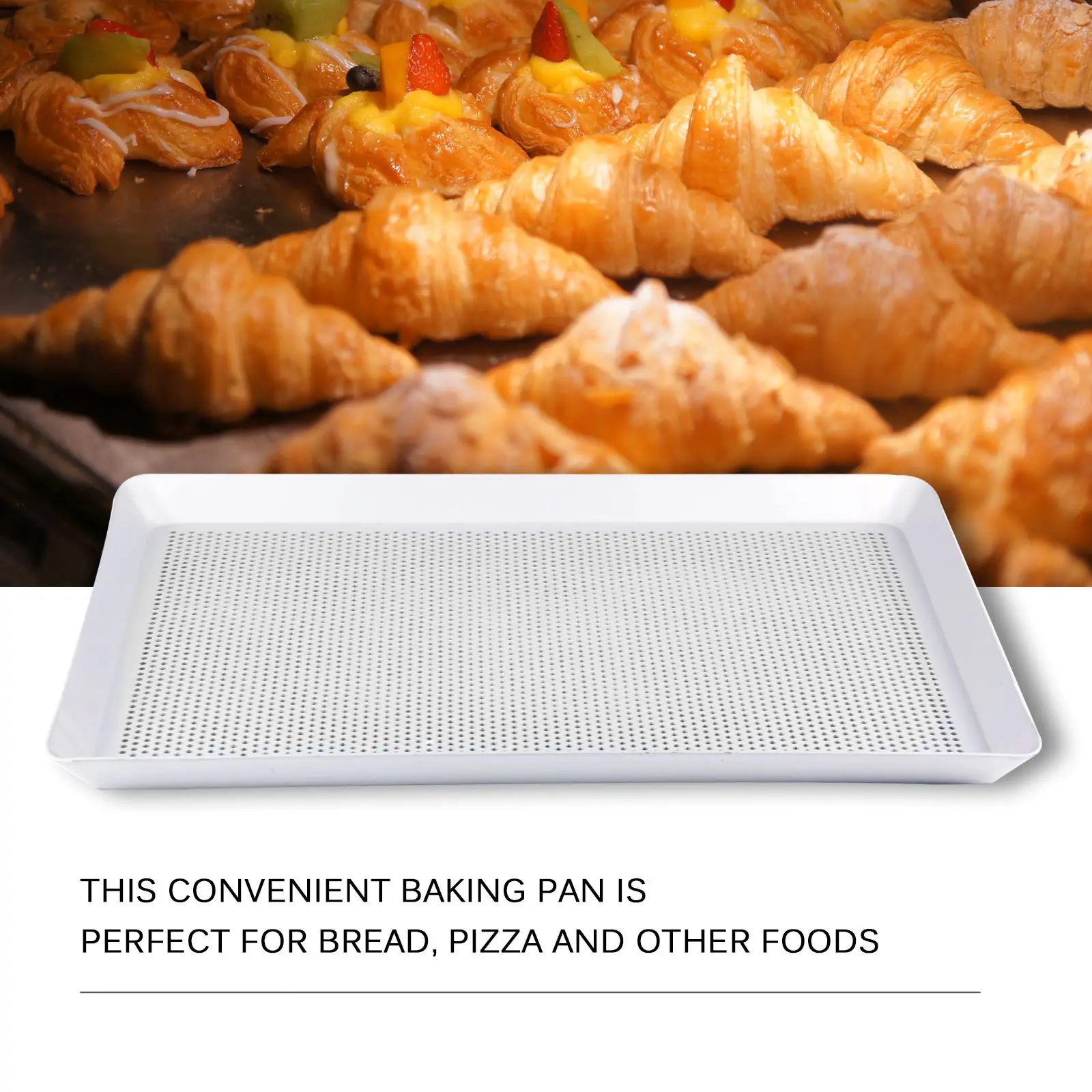 

rectangle perforated baking pan Non-stick Cake Cookies Perforated Tray With Holes Oven Heat Resistance Baking Pan Kitchen