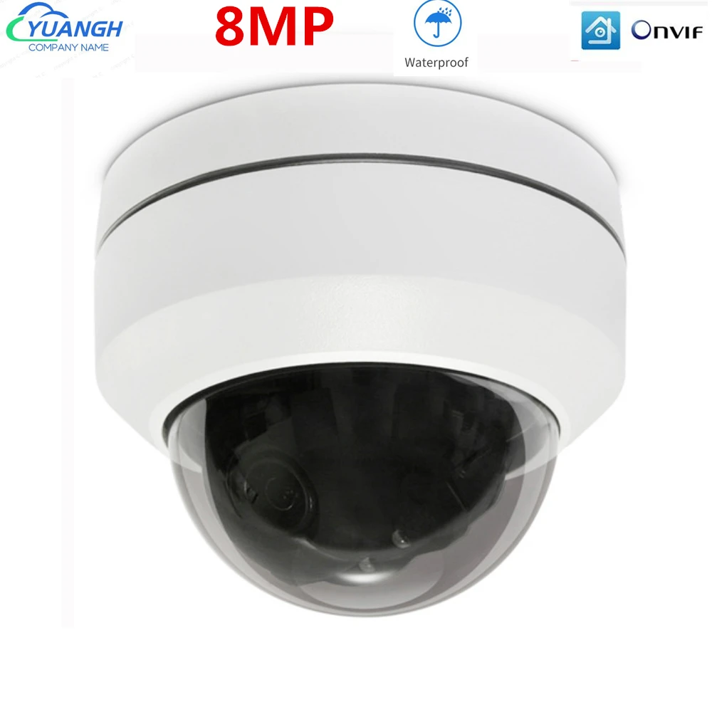 8MP Outdoor PTZ Camera ONVIF P2P Mobile View 4X ZOOM Video Surveillance Night Vision Home Security Camera
