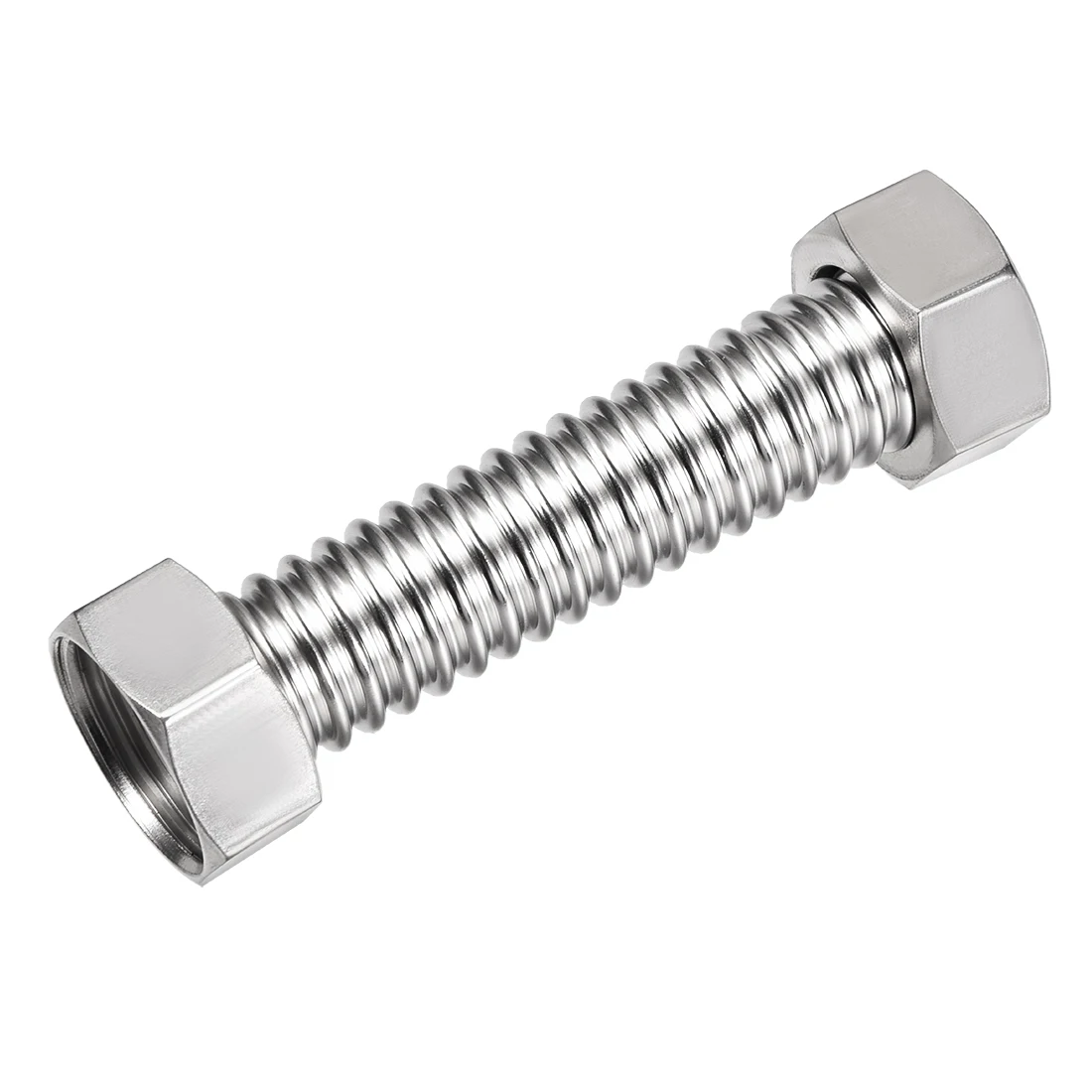 

uxcell Corrugated Stainless Steel Water Line 3.9inch Long G1 Female Threaded Connector