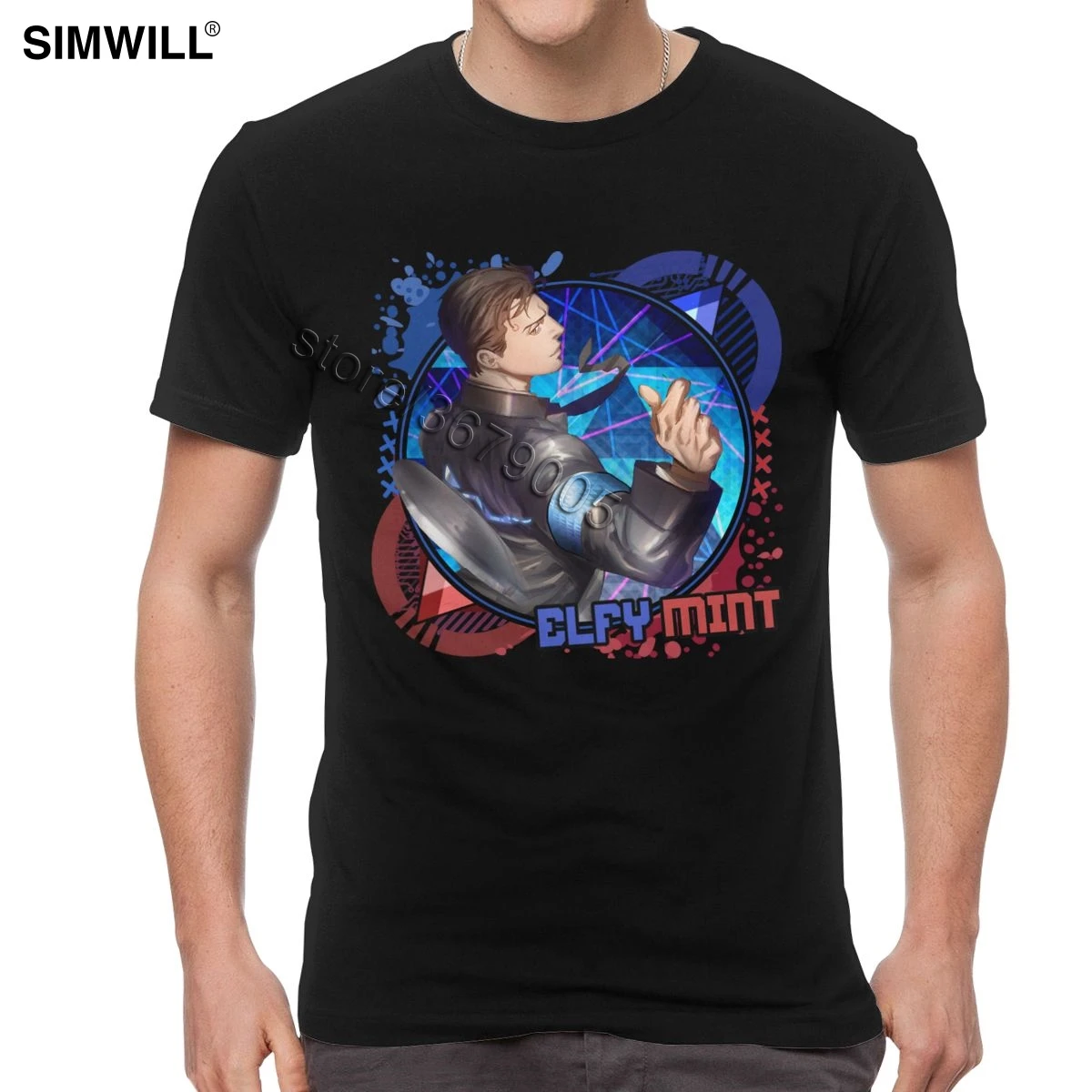 Detroit Become Human Tee Shirts Men Funny Short Sleeve Eco Cotton T Shirt O-neck T-shirt DBH Connor Tshirt | Мужская одежда
