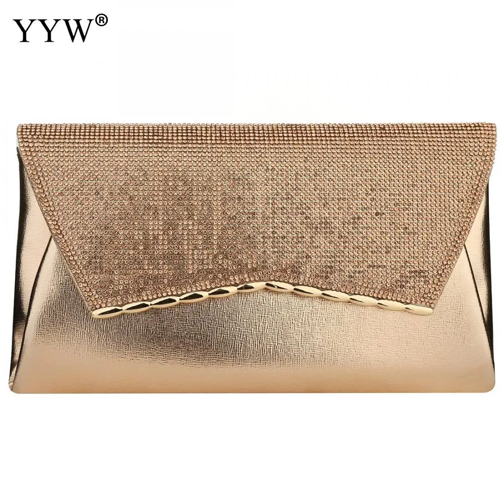 rose gold color Сумки со стразами для женщин квадратный клатч сумочка Роскошная розовая Золотая Женская сумка через плечо женская сумочка для свадьбы - Цвет: rose gold color