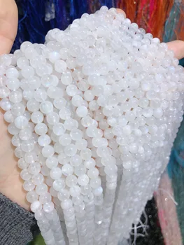 

Natural Smooth Blue Luster Moonstone Fashion High Quality Size 4 5 6 7 8 10mm For DIY Jewelry Making