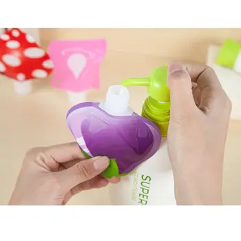 

10pcs Foldable Mini Travel Liquid Dispenser Bag Cosmetics Shampoo Lotion Storage GXMC
