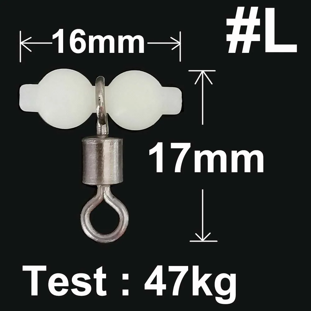 20pcs Luminous Bearing Fishing Swivel Connector Rolling Barrel 3 Way Fluorescent Beads Fishhook Lure Line Tackle Accessories fishing accessories,fishing tackle,fishing swivels
