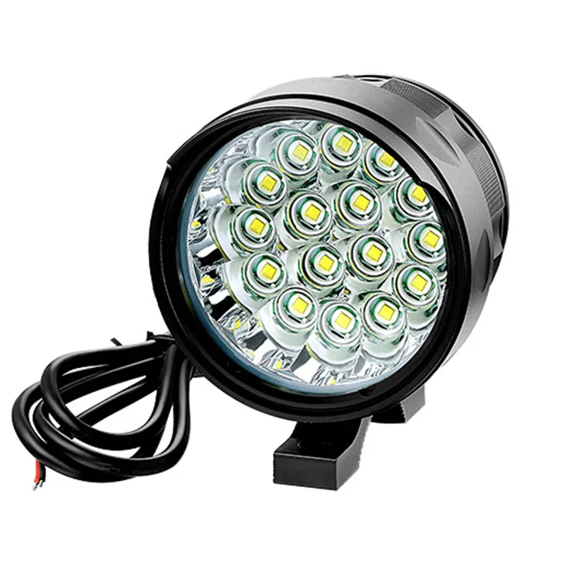 Мотоциклетная Передняя светильник тумана 5 режимов 96W 16LED лодка велосипед пятно света фар дальнего света рабочий светильник б/у