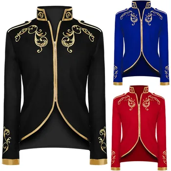 

Gentlemen Men's Coat Fashion Steampunk Vintage Tailcoat Jacket Gothic Victorian Frock Coat Men's Uniform Costume Dropshipping 12