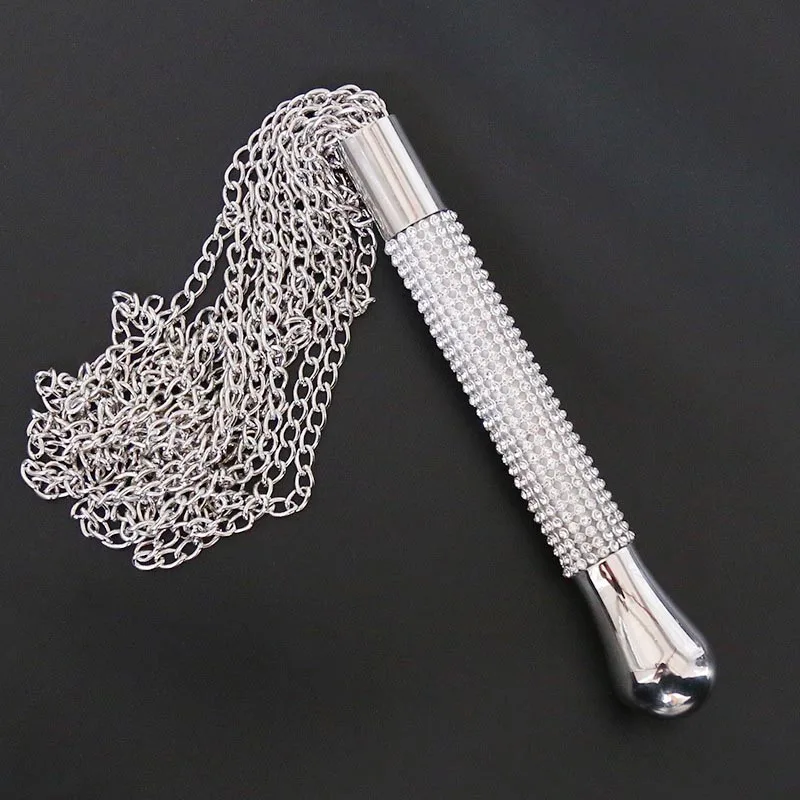 BDSM Metal Chains Whip Flogger Ass Spanking Bondage Slave Fetish Sex Toys